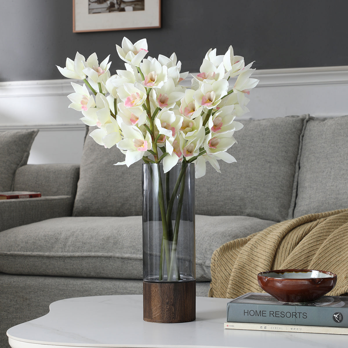 sia-deco-noah-tige-orchid-e-cymbidium-blanc-62-cm image 3
