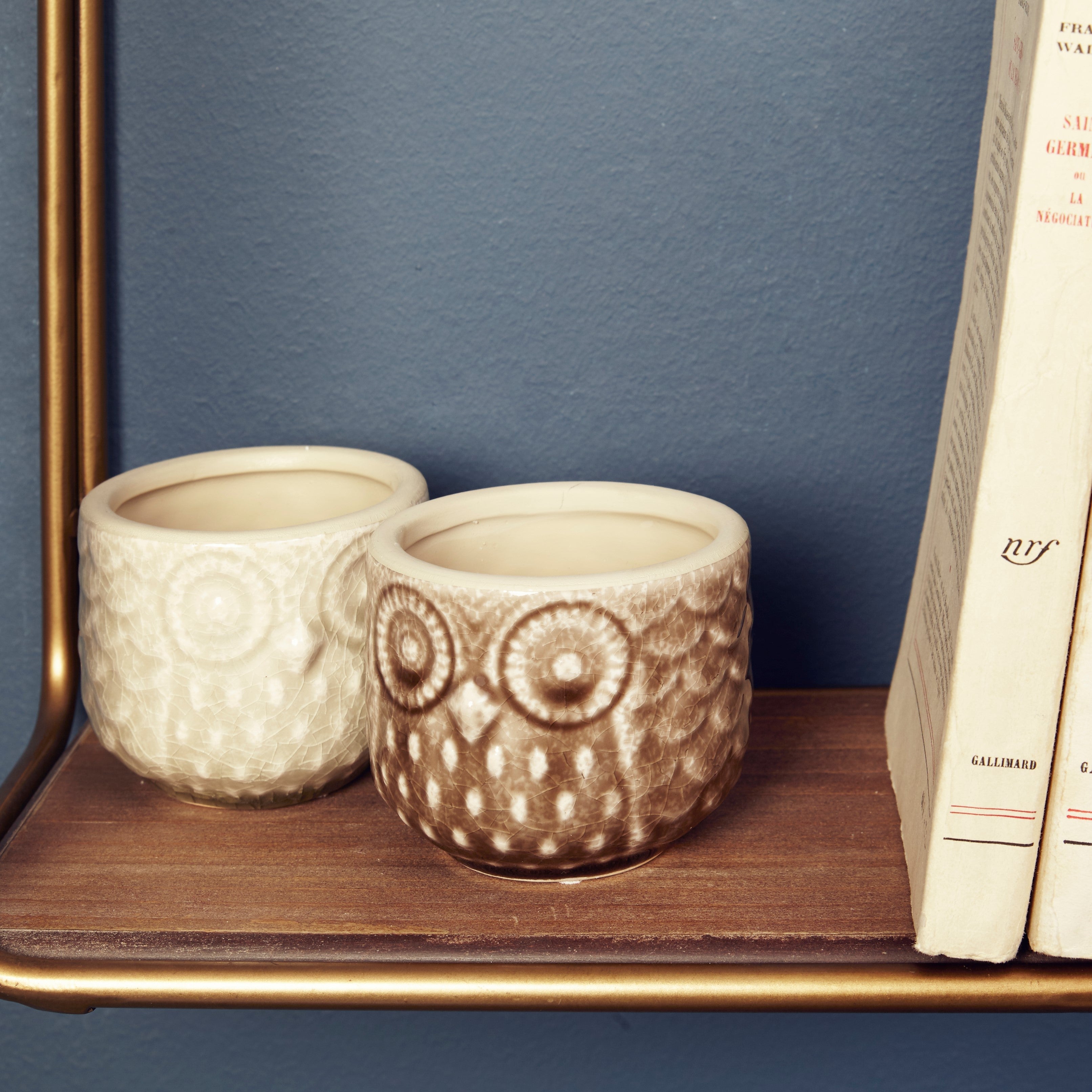 sia-antica-cache-pot-owly-c-ramique-gris-6-cm-chouette image 8