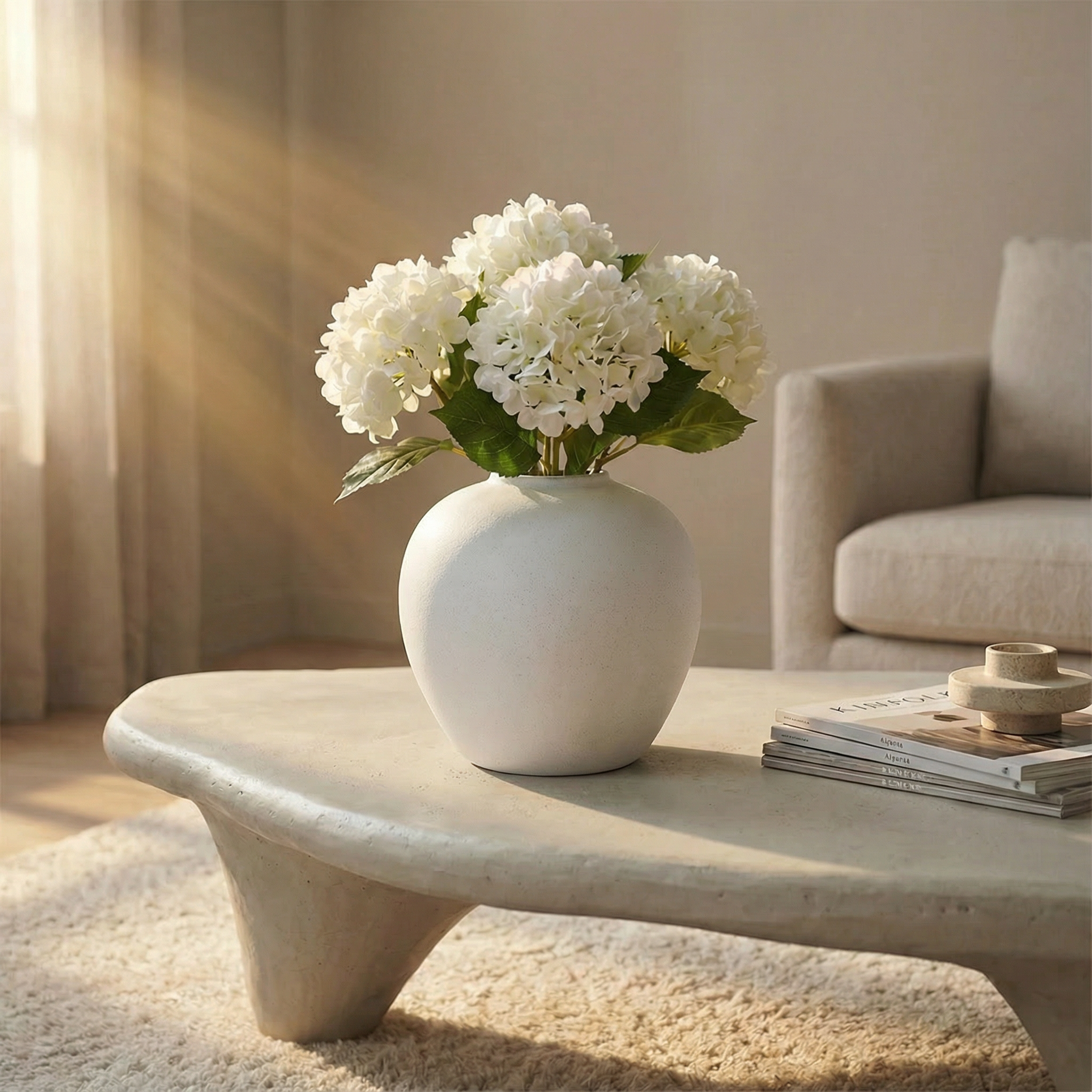 sia-deco-antica-vase-stone-25-cm-c-ramique-blanc-cass image 2