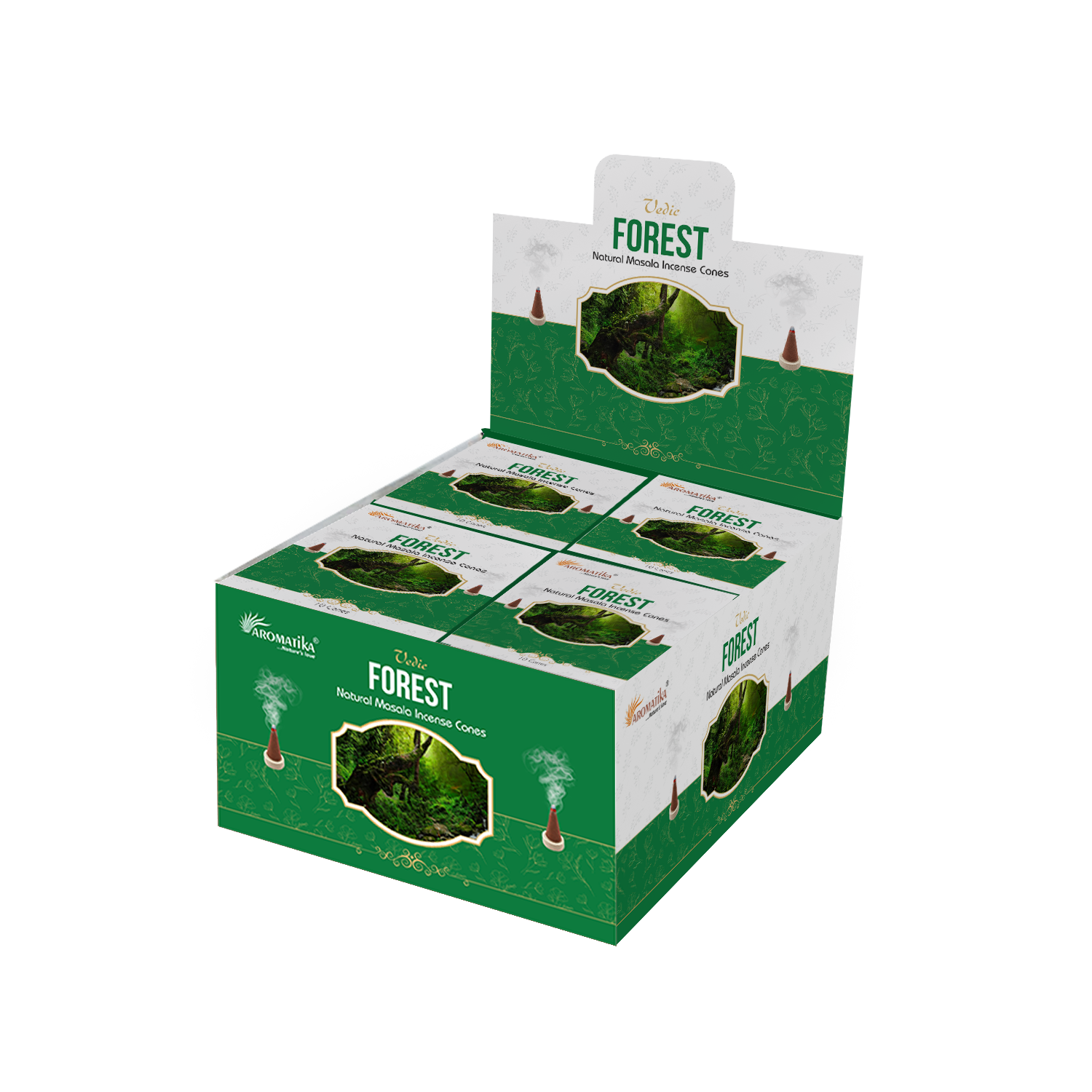 aromatika-vedic-forest-c-ne-d-encens-120-c-nes-bois image 1