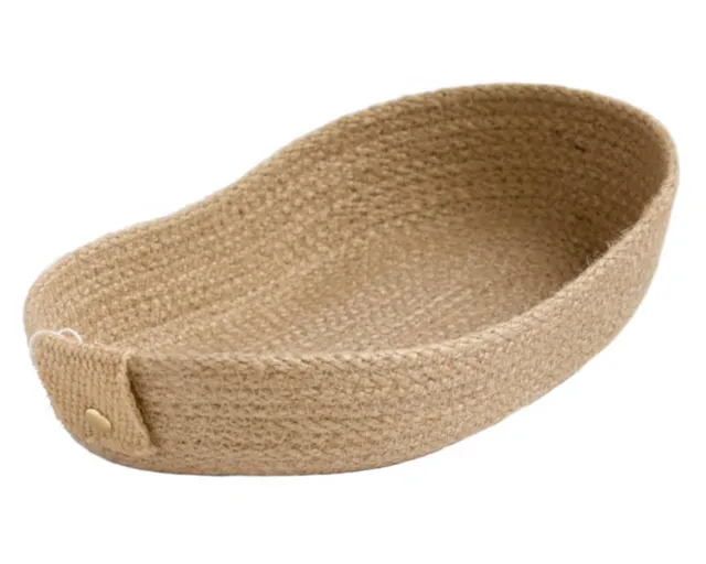 am-cla-paniers-rangement-panier-ovale-corde-de-jute-fait-main-20-5-cm image 1