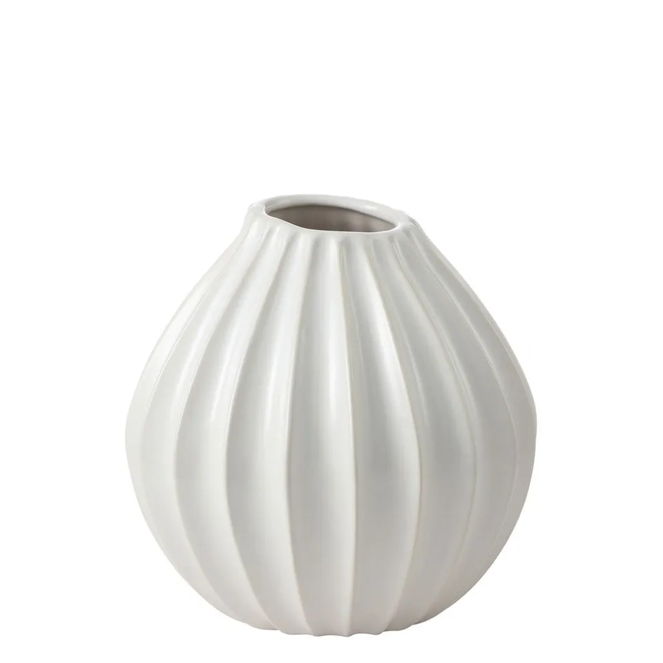 sia-deco-antica-vase-olga-blanc-25-cm-c-ramique-ronde image 1