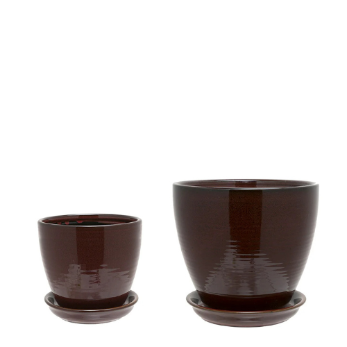 sia-antica-cache-pots-c-ramique-bordeaux-lot-de-2-soucoupes image 1