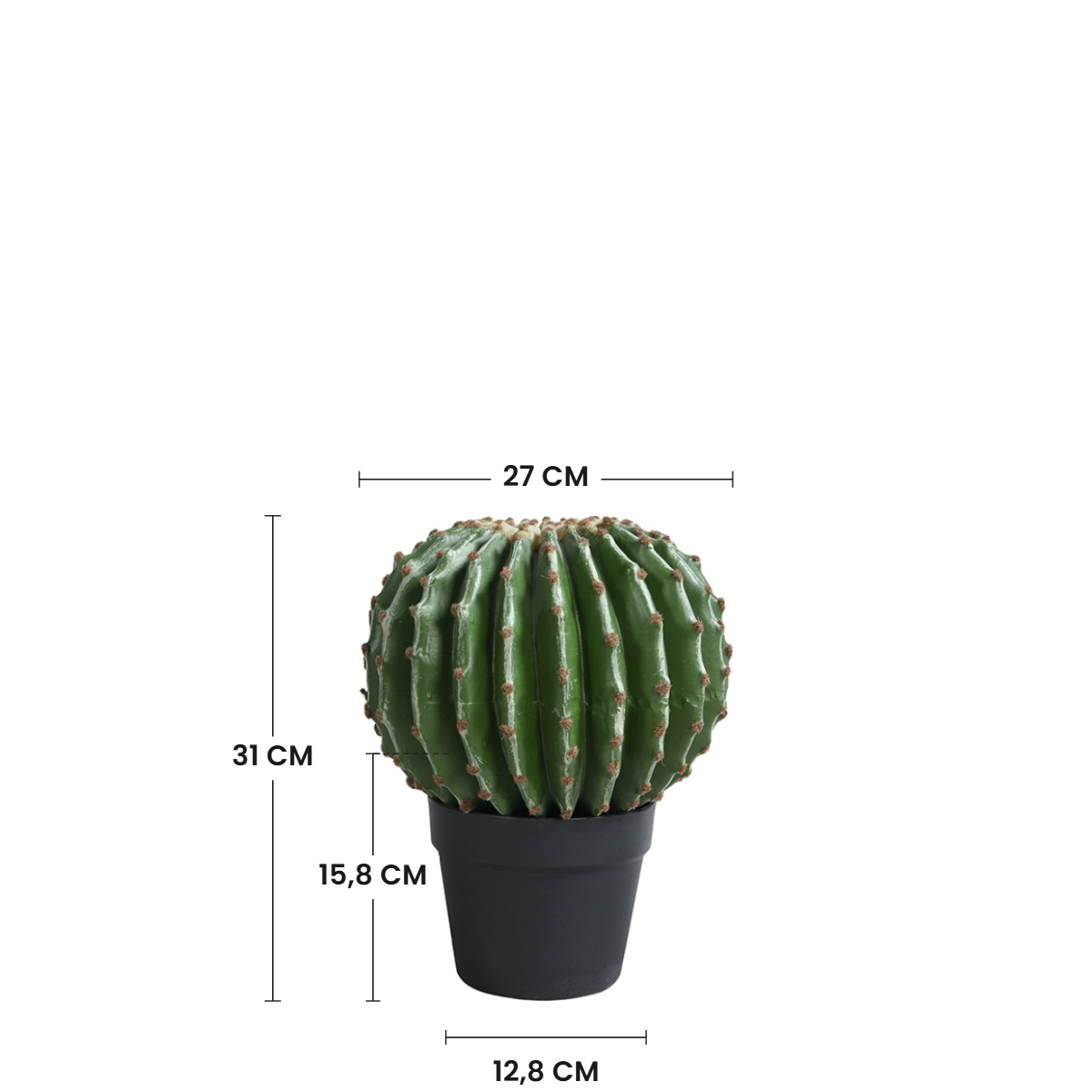 sia-noah-cactus-rond-31-cm-plante-artificielle-verte image 4