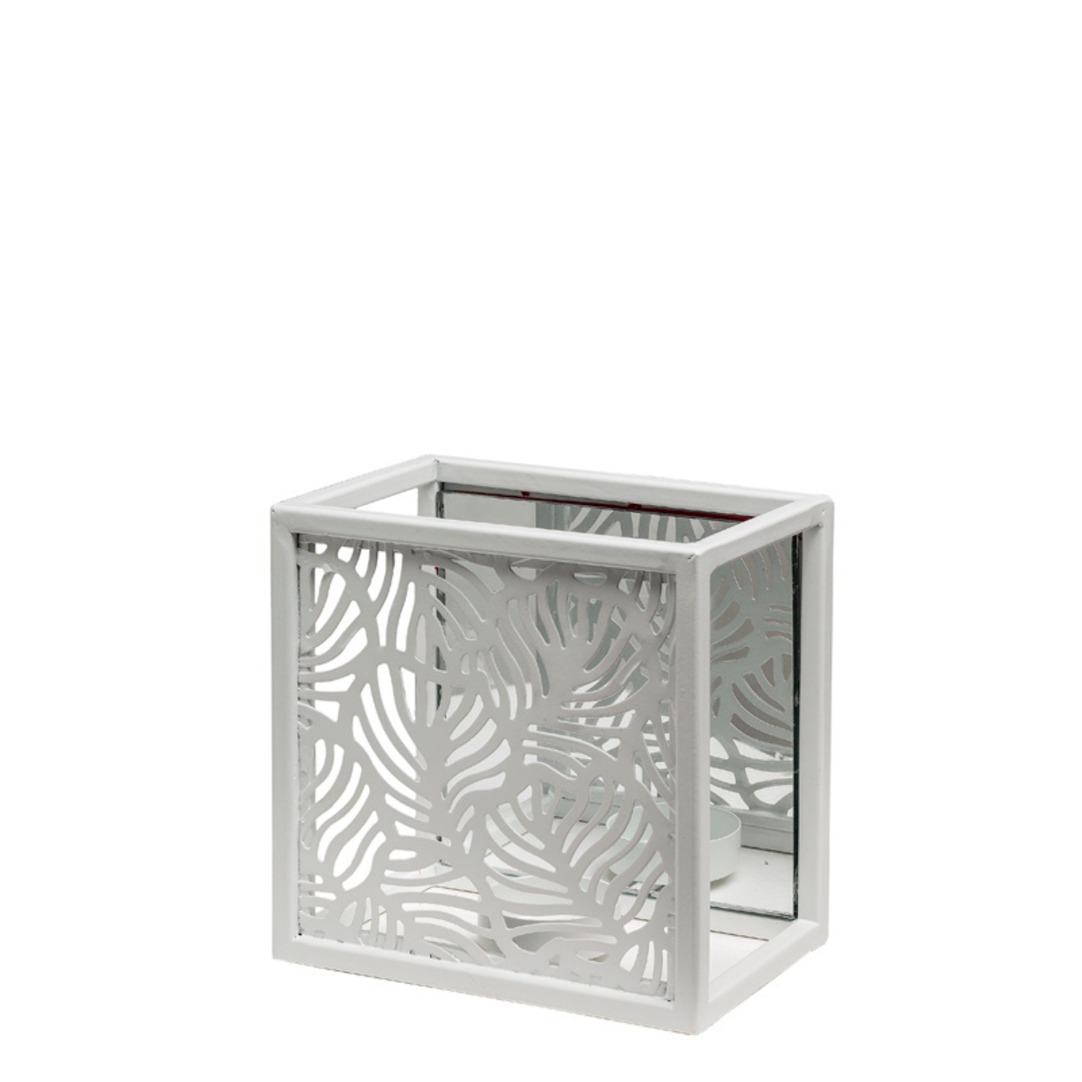 sia-deco-nora-photophore-verre-miroir-blanc-15-cm image 1