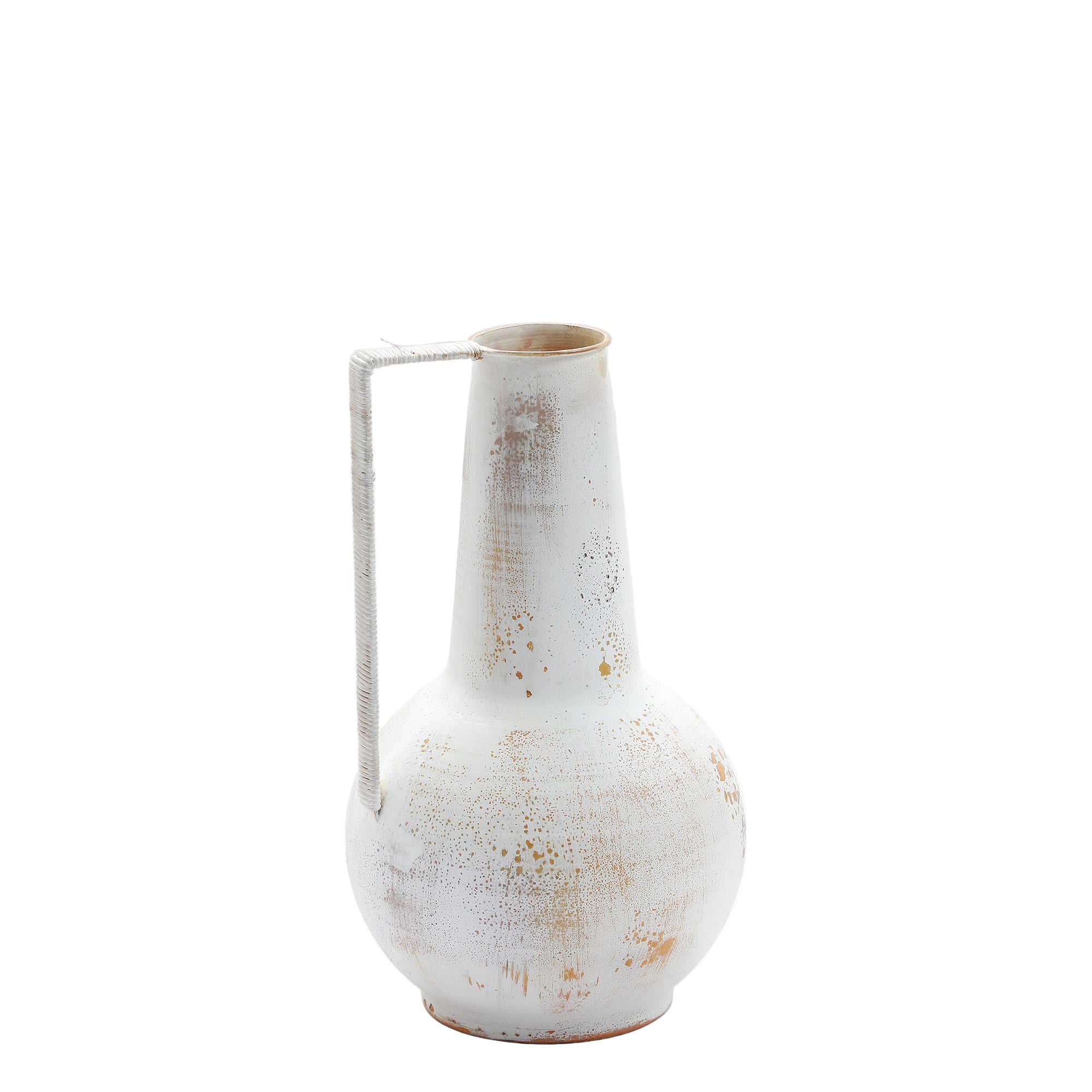 sia-deco-antica-avena-vase-en-m-tal-blanc-34-cm image 1