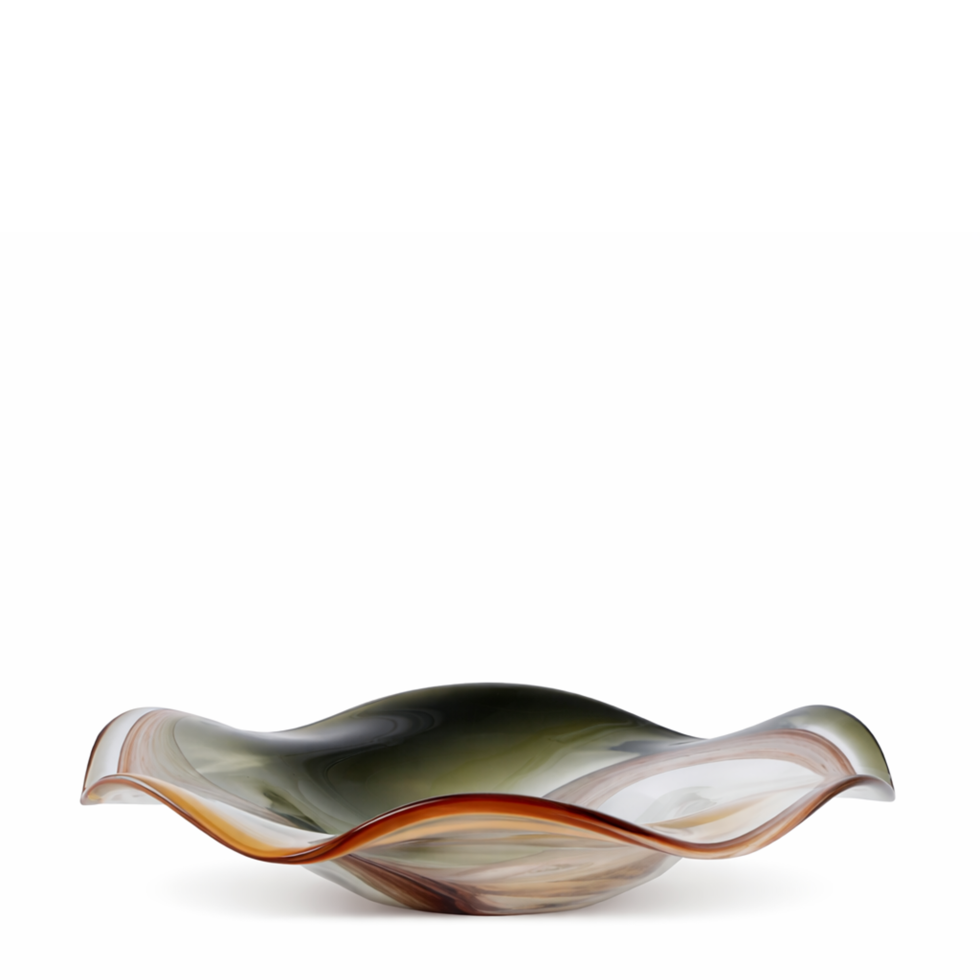 sia-arlo-olivine-coupelle-d-corative-verre-souffl-vert-40-cm image 4