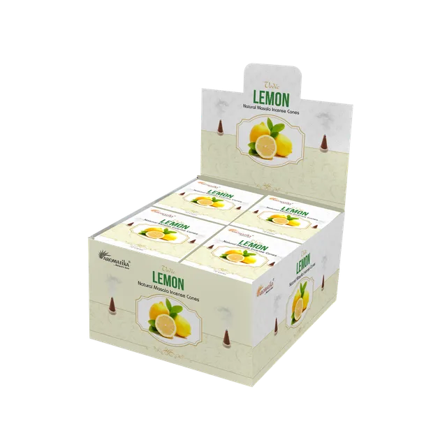 aromatika-vedic-cones-lemon-c-nes-encens-120-frais image 1
