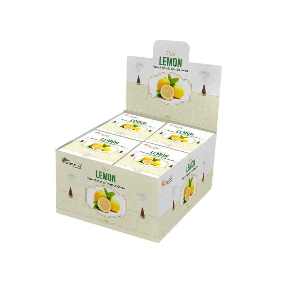 aromatika-vedic-cones-lemon-c-nes-encens-120-frais image 1