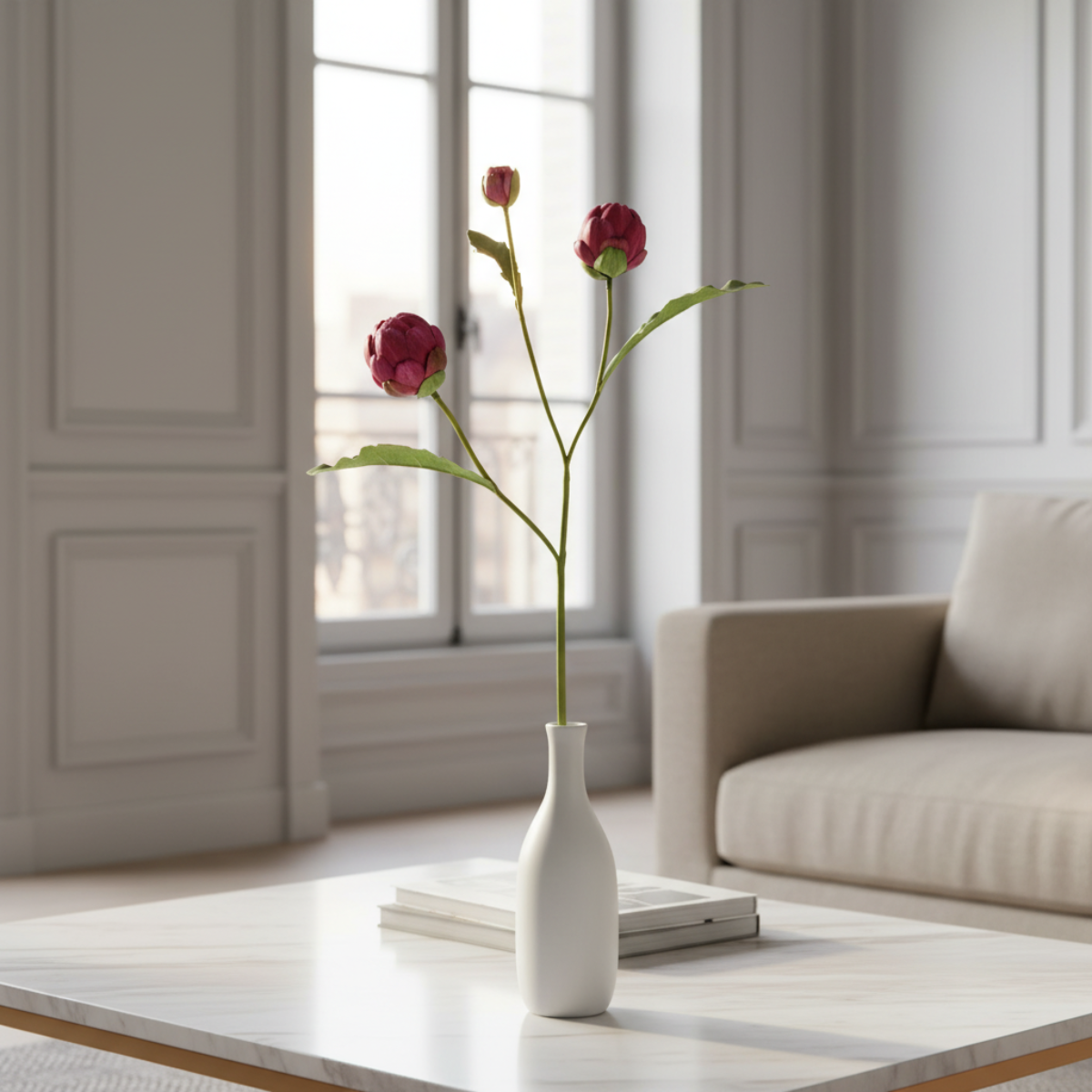 sia-noah-tige-artichaut-ferm-fleur-artificielle-rose-79-cm image 2