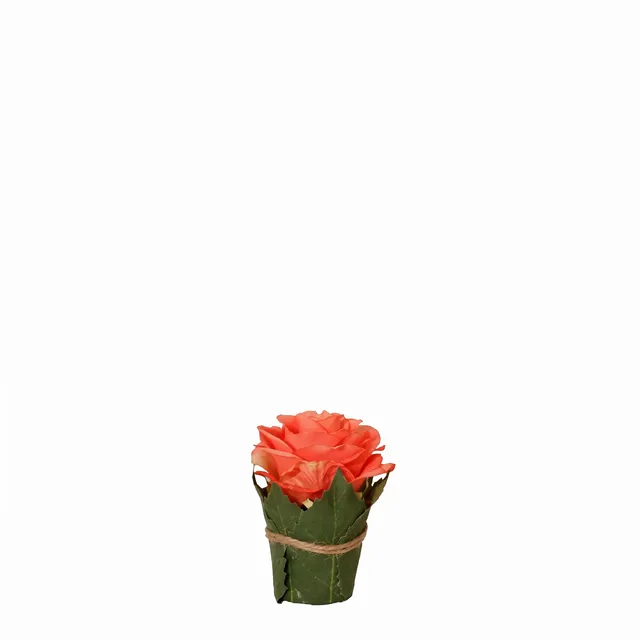 sia-noah-rose-artificielle-corail-9-cm-feuilles image 1
