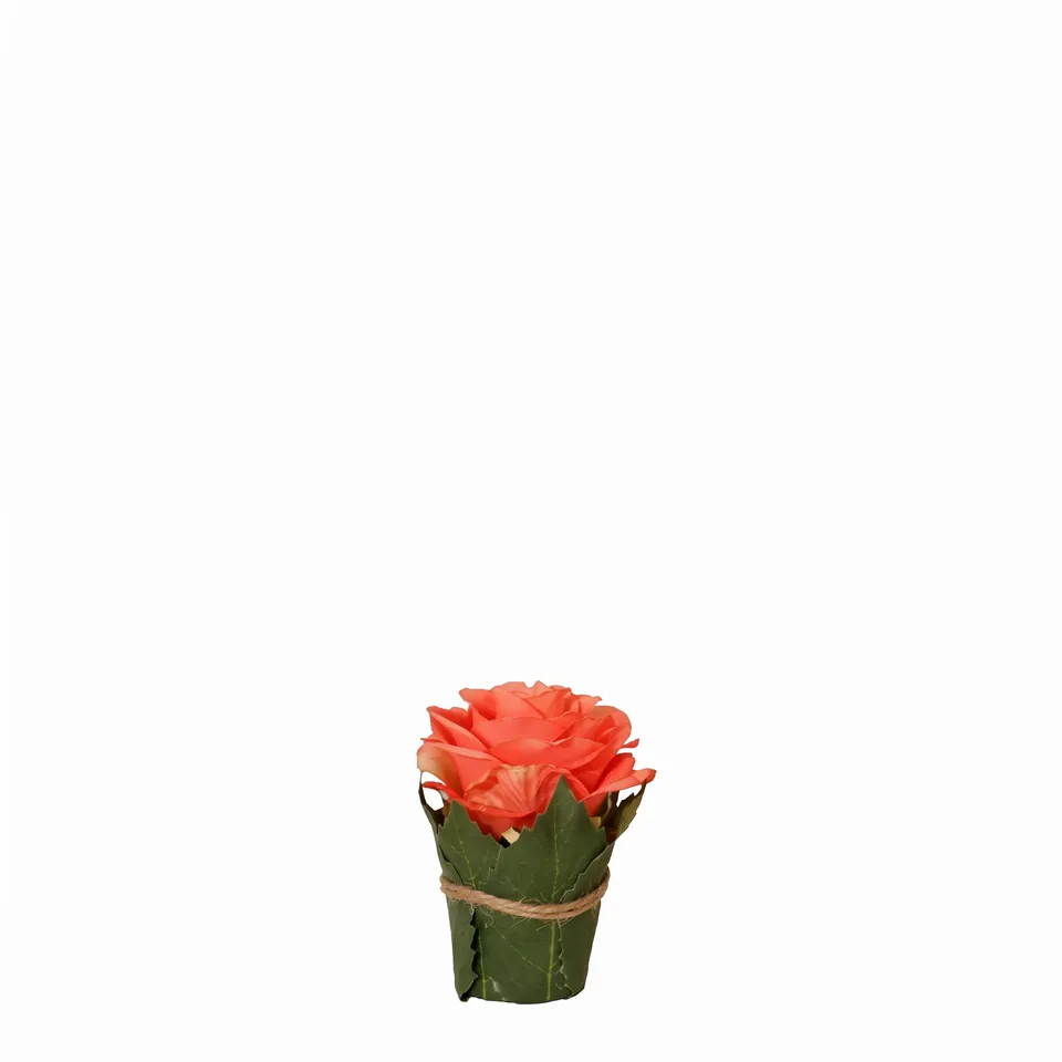 sia-noah-rose-artificielle-corail-9-cm-feuilles image 1