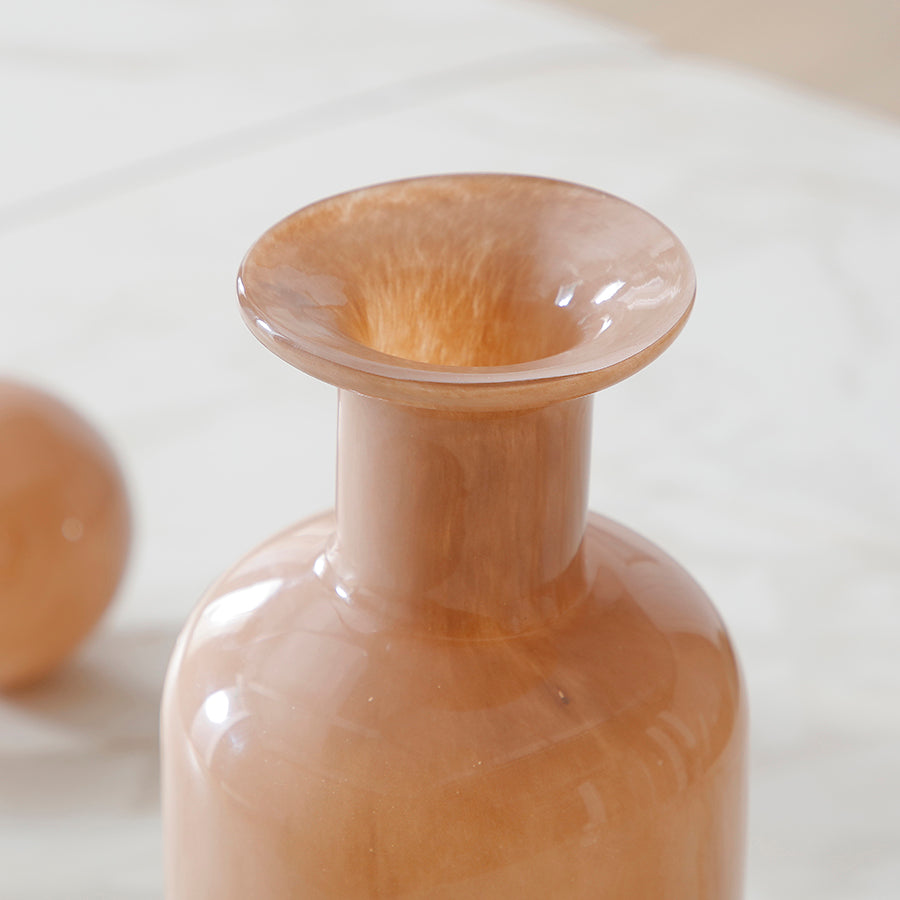 sia-deco-antica-vase-en-verre-nude-beige-38-cm image 3
