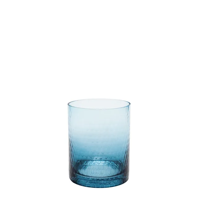 sia-nora-photophore-verre-bleu-15-cm-facettes image 1
