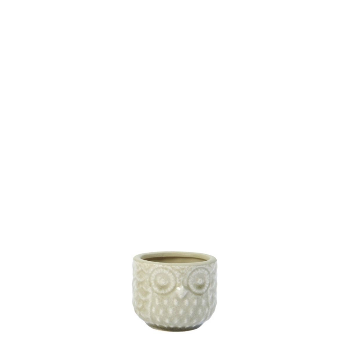 sia-antica-cache-pot-owly-c-ramique-gris-6-cm-chouette image 1