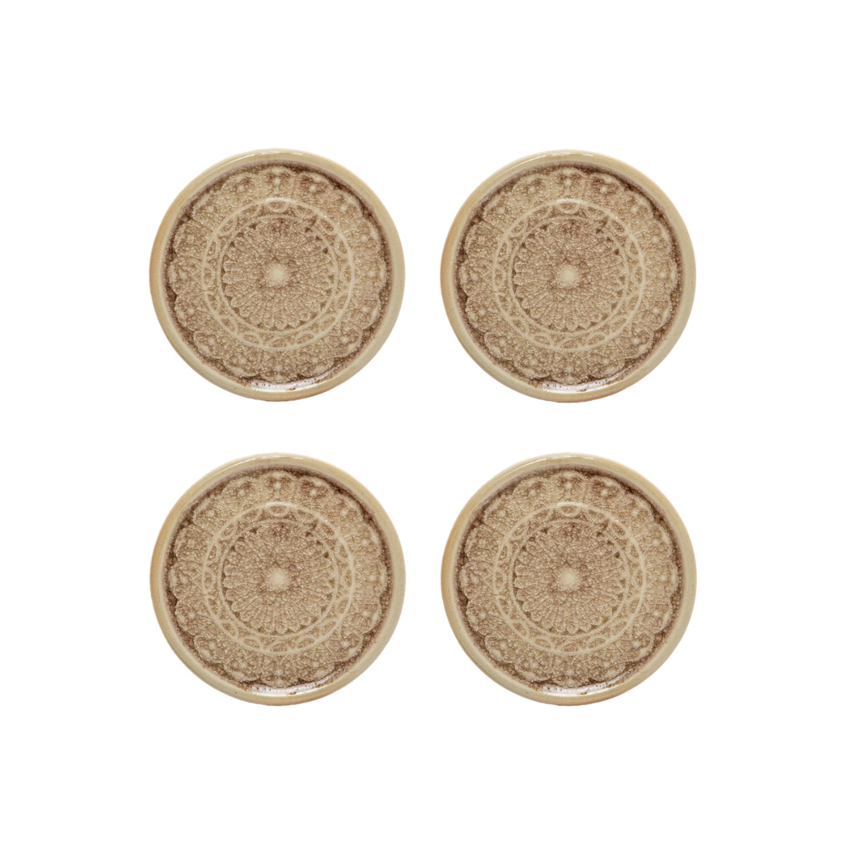 sia-nora-porte-bougies-soucoupes-doily-bougeoir-beige image 1