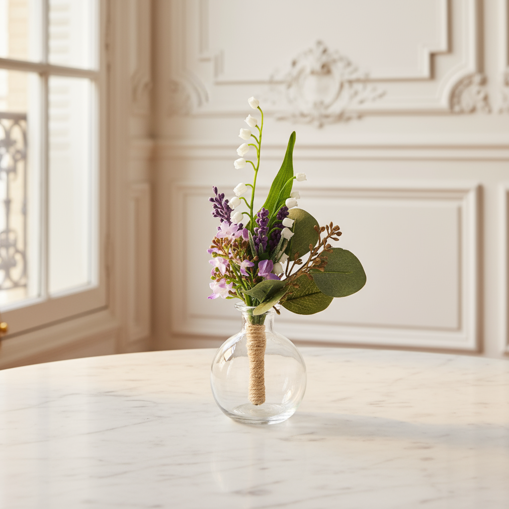 sia-deco-noah-boutonni-re-muguet-bouquet-artificiel-violet-15-cm image 2