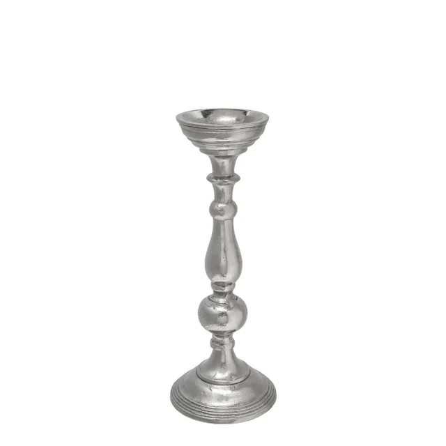 sia-deco-nora-wonder-45-cm-porte-bougie-argent-aluminium image 1