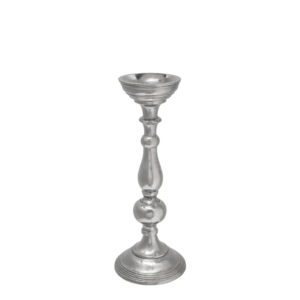 sia-deco-nora-wonder-45-cm-porte-bougie-argent-aluminium image 1