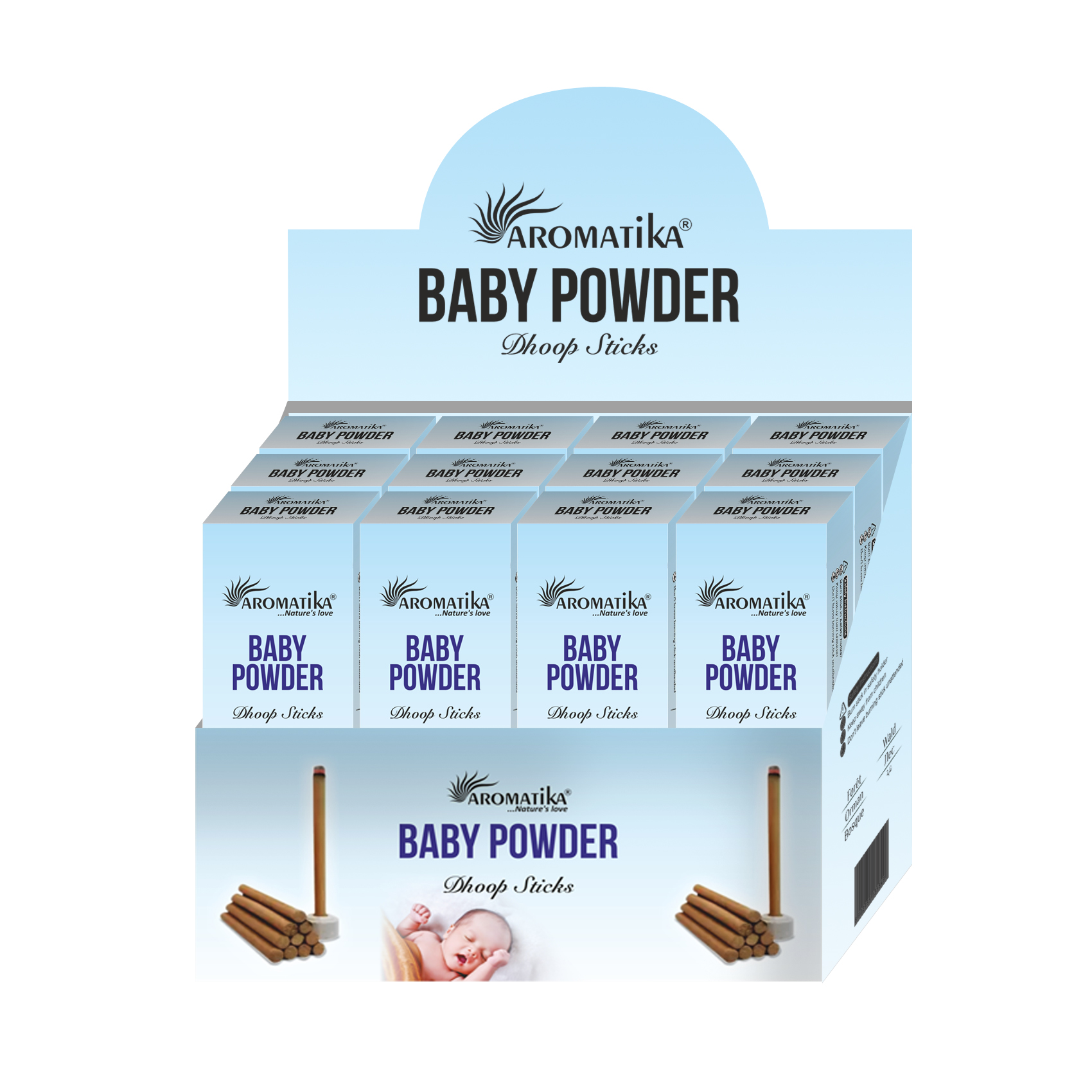 aromatika-dhoop-baby-powder-b-tons-d-encens-120-doux image 1