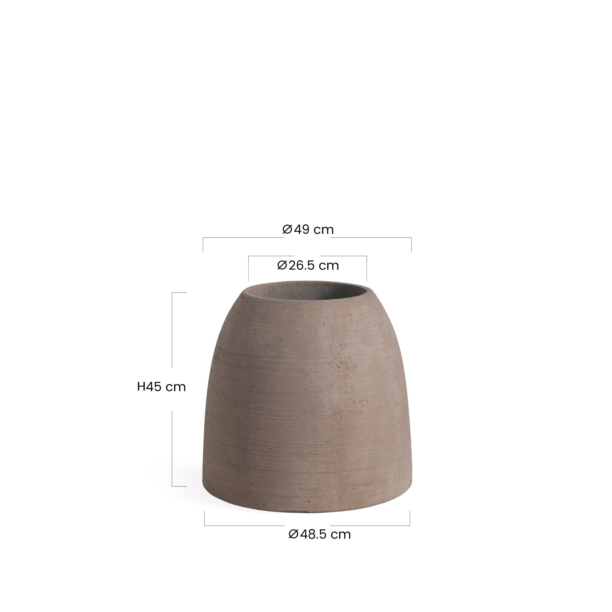 sia-antica-zen-cache-pot-arrondi-marron-45-cm-fibre-ciment image 6
