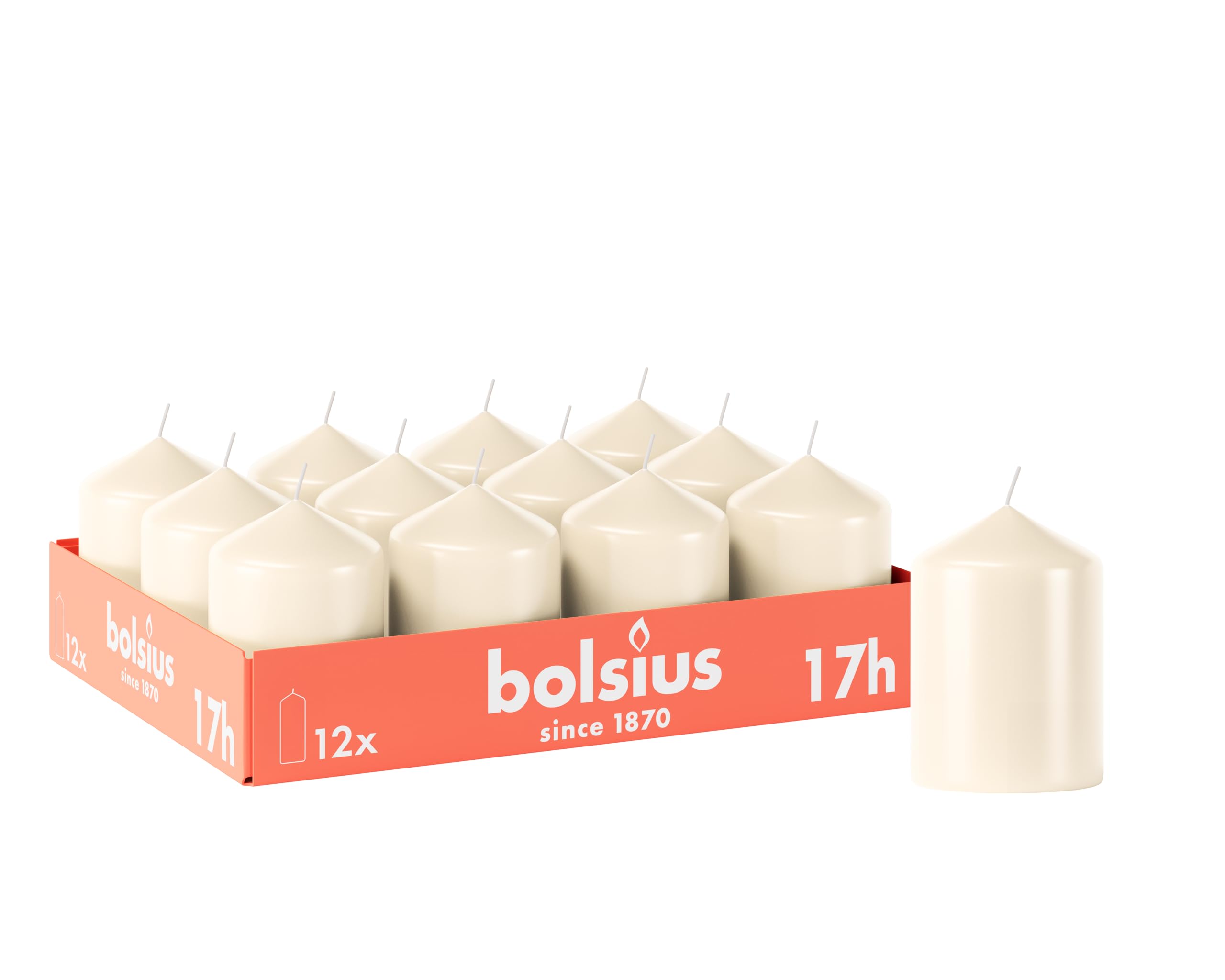 bolsius-bougies-piliers-beige-8x6-cm-lot-de-4-17h image 5
