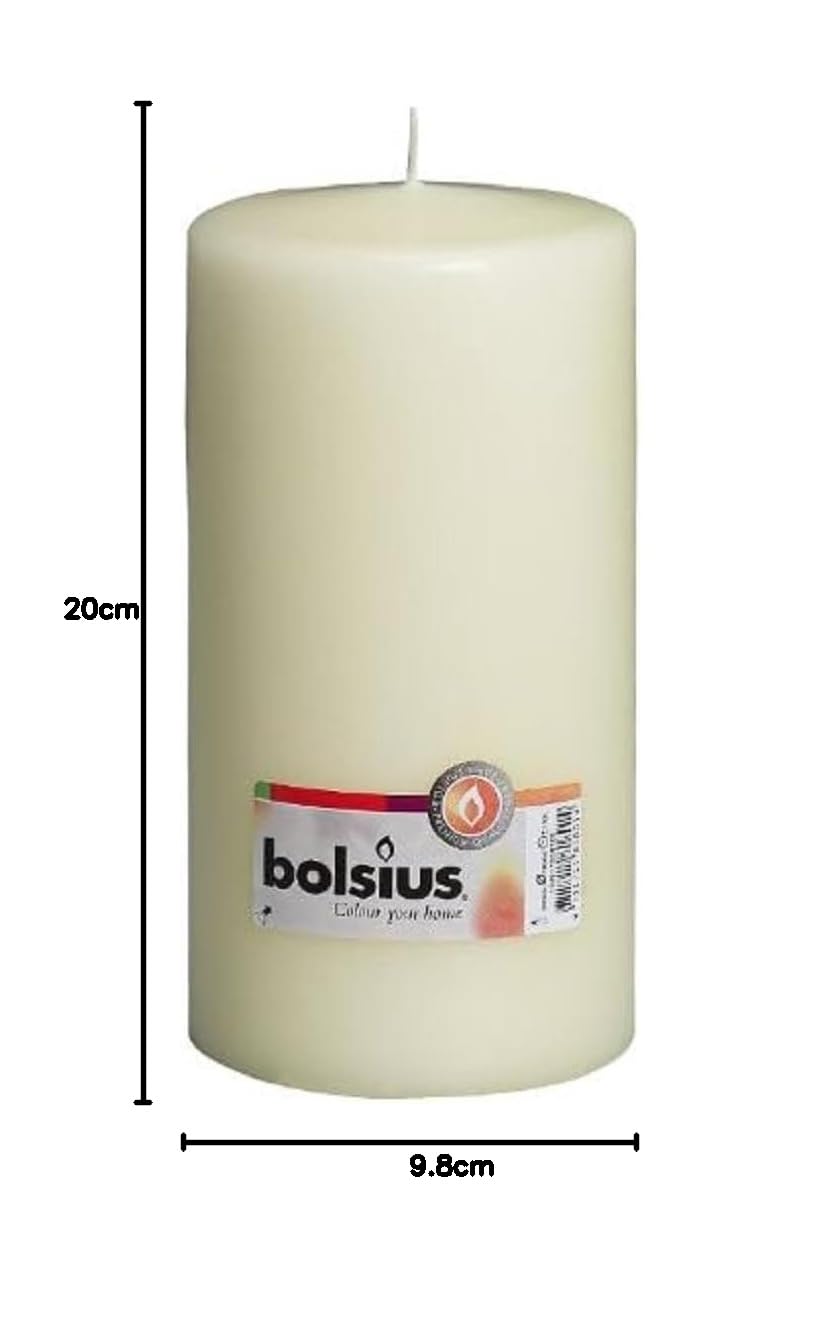 bolsius-bougies-piliers-ivoire-lot-8-20-cm-120h image 4