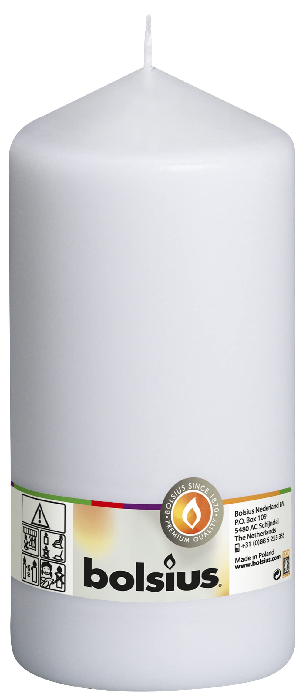 bolsius-bougies-piliers-lisses-blanches-20-cm-lot-8 image 4