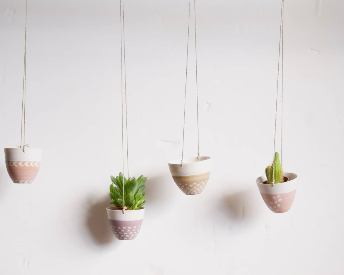 am-cla-pots-cache-pots-pot-porcelaine-rose-floral-suspendu image 6