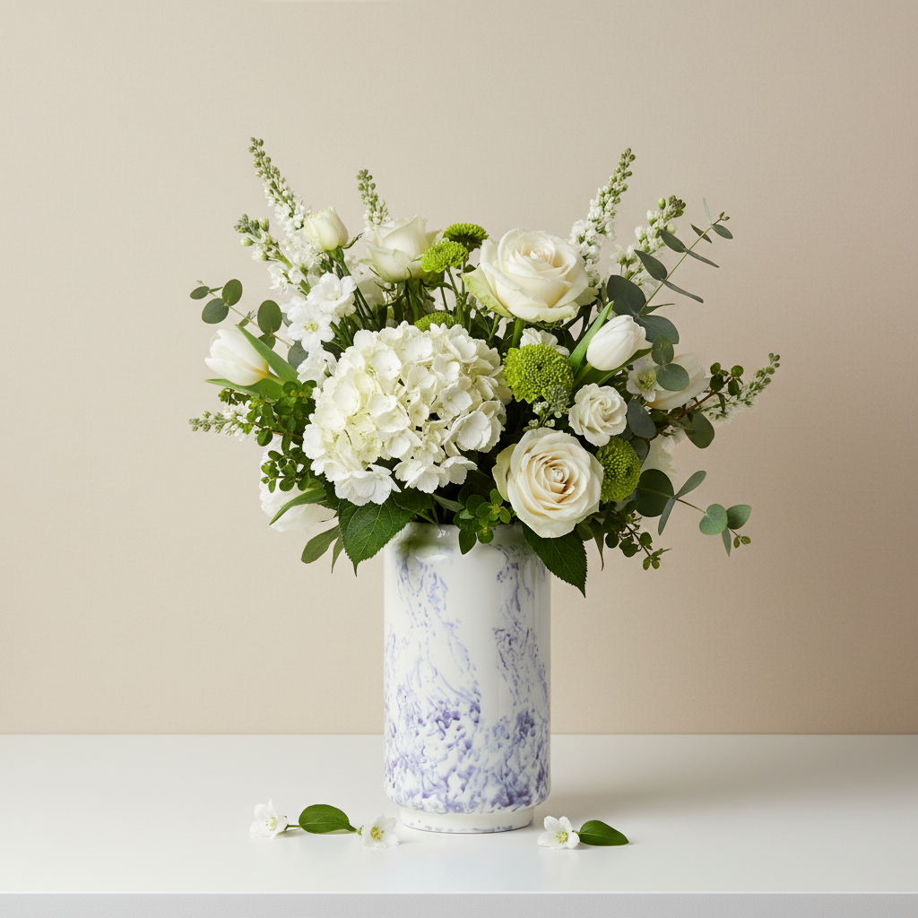 sia-deco-antica-vase-marbre-c-ramique-40-cm-blanc image 2