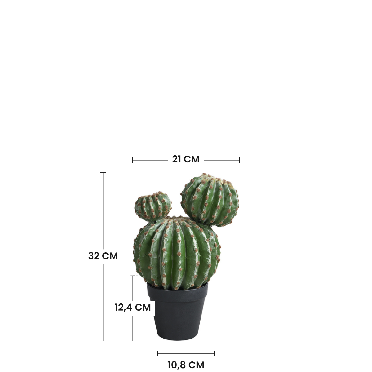 sia-deco-noah-cactus-rond-en-pot-32-cm-vert image 4
