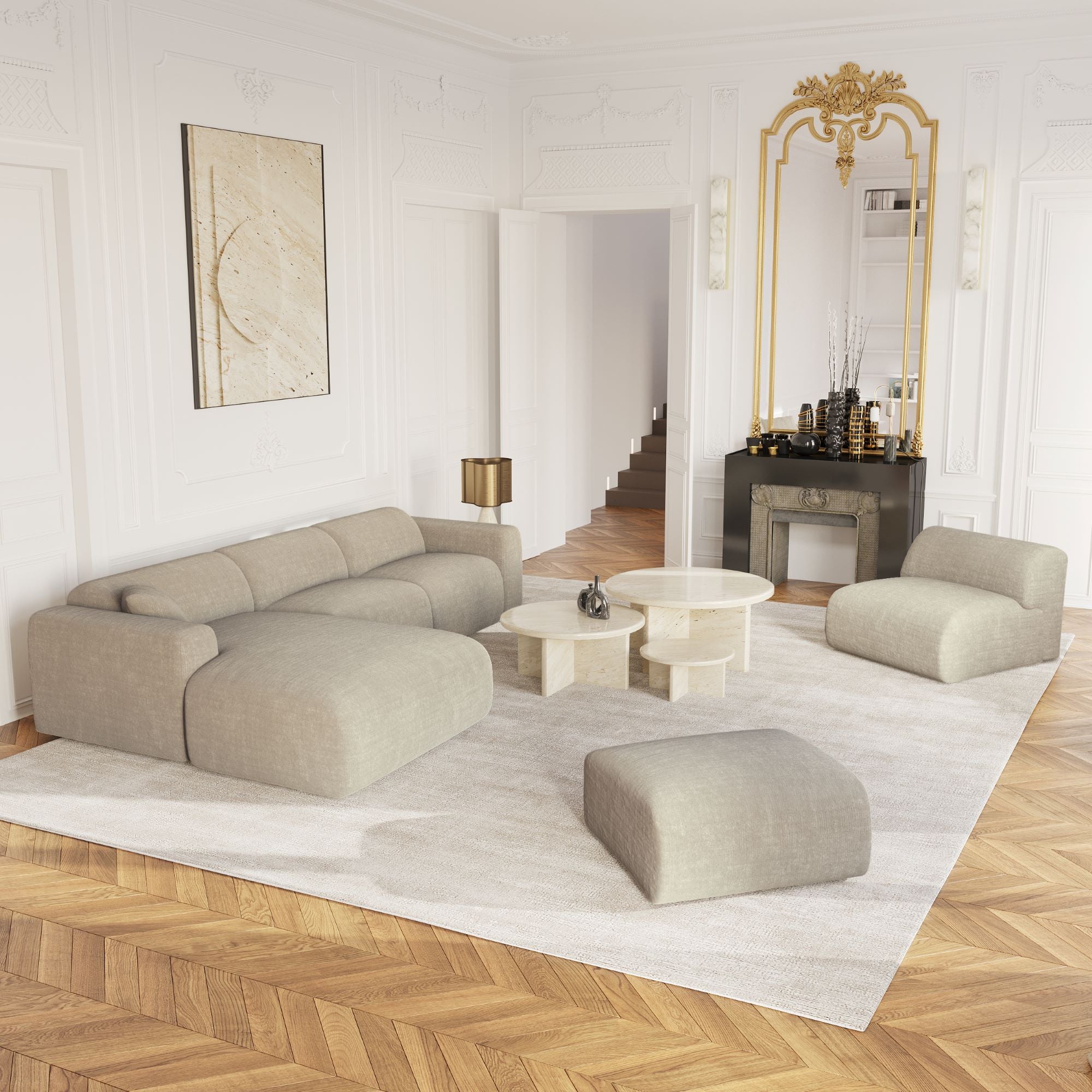 sia-deco-myra-fauteuil-sans-accoudoirs-cr-me image 8