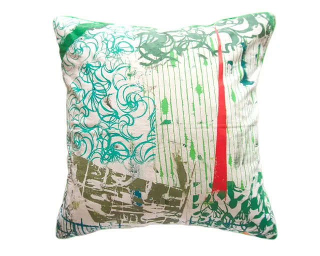 am-cla-coussins-housses-housse-coton-verte-motifs-50x50 image 1