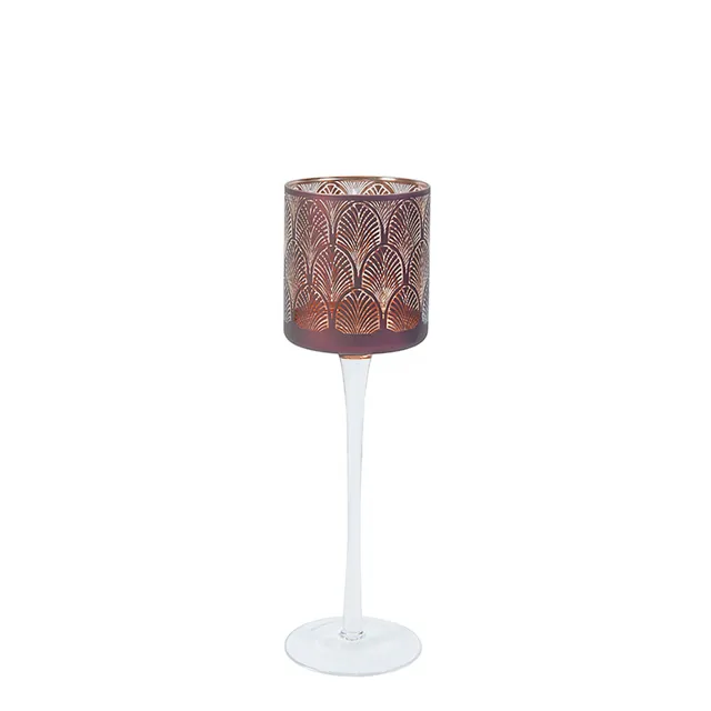 sia-nora-photophore-boudoir-25-cm-bordeaux-dor image 1