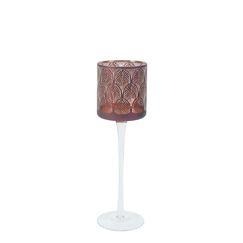 sia-nora-photophore-boudoir-25-cm-bordeaux-dor image 1