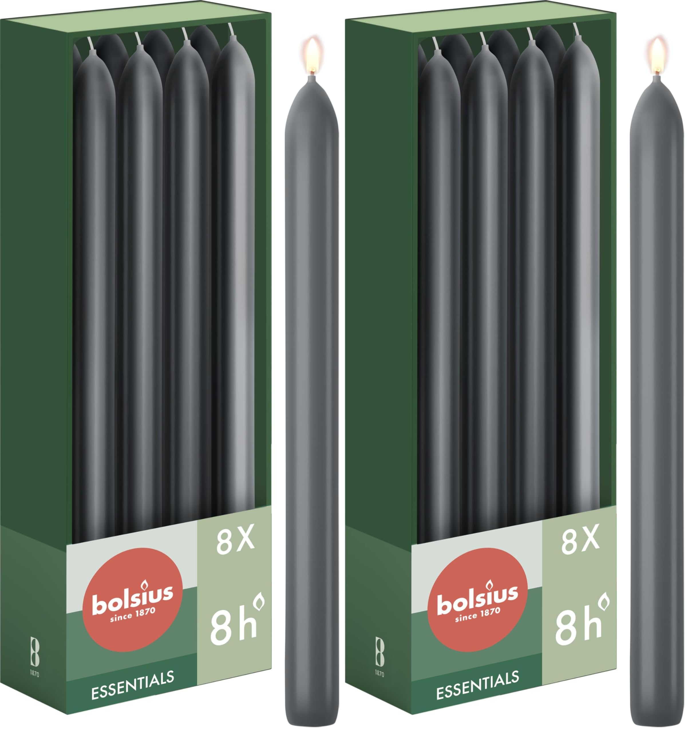 bolsius-essentials-bougie-d-ner-blanc-23-cm-lot-8 image 8