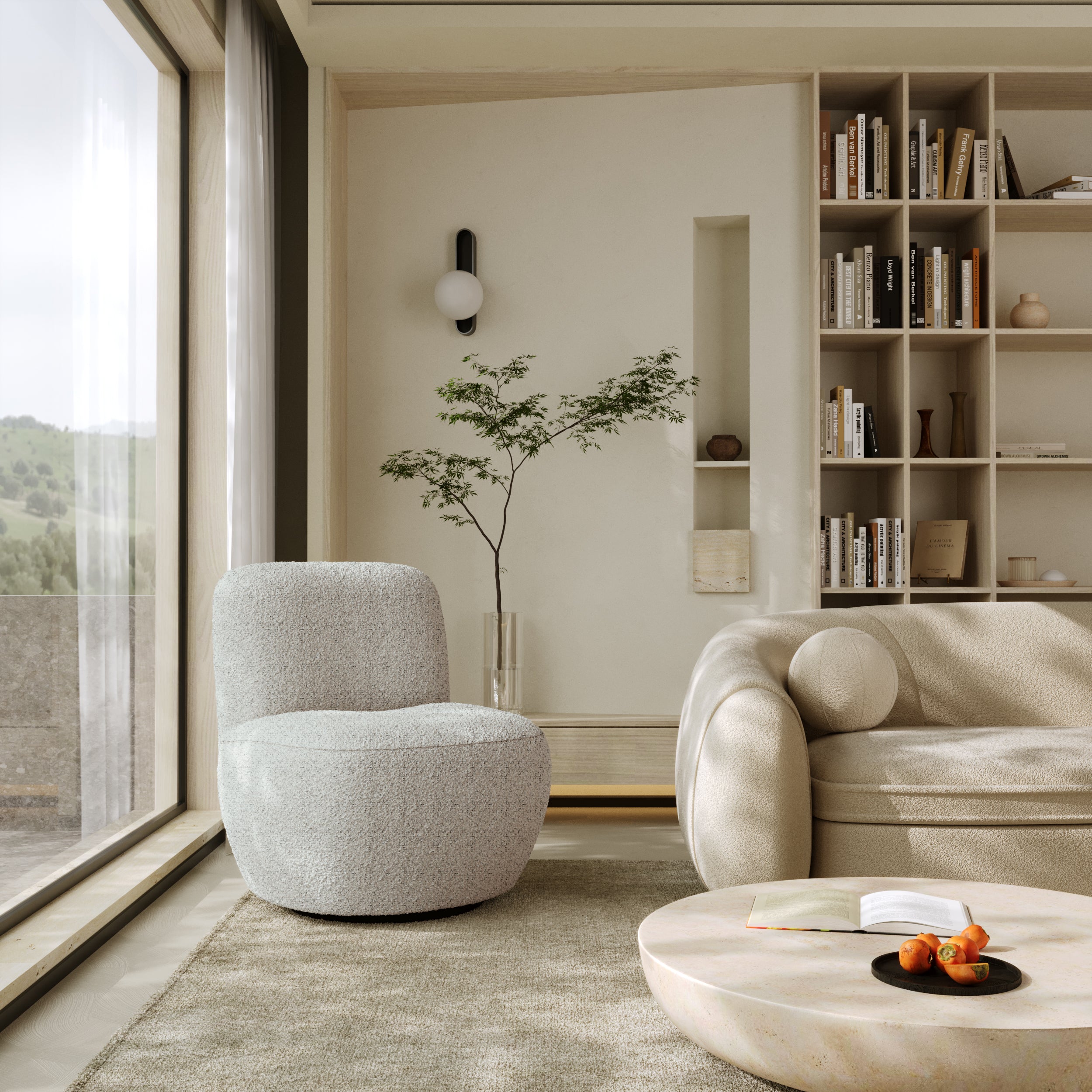 sia-jena-fauteuil-pivotant-tissu-beige-gris-moutarde image 8