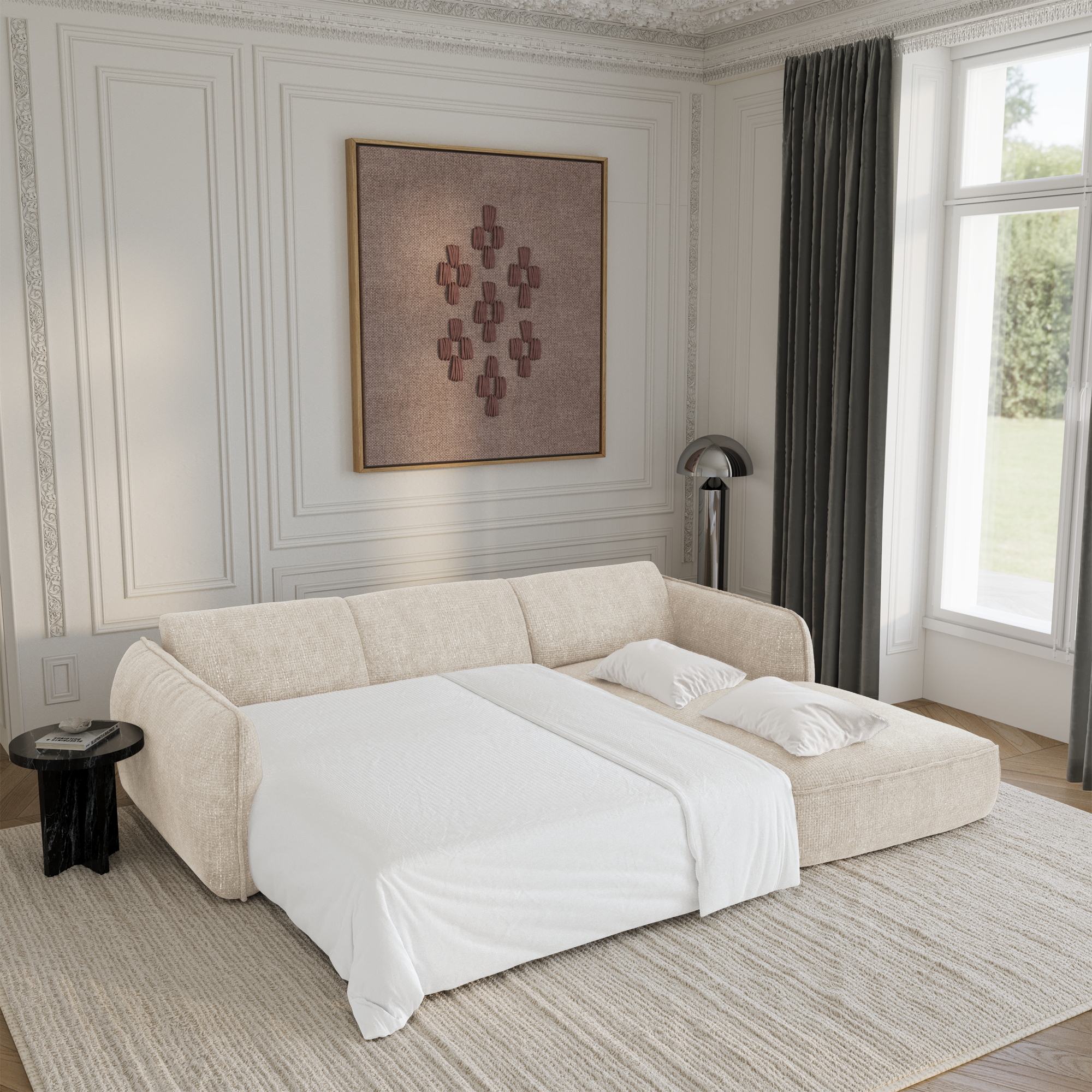 sia-livia-canap-angle-droit-convertible-cr-me image 4
