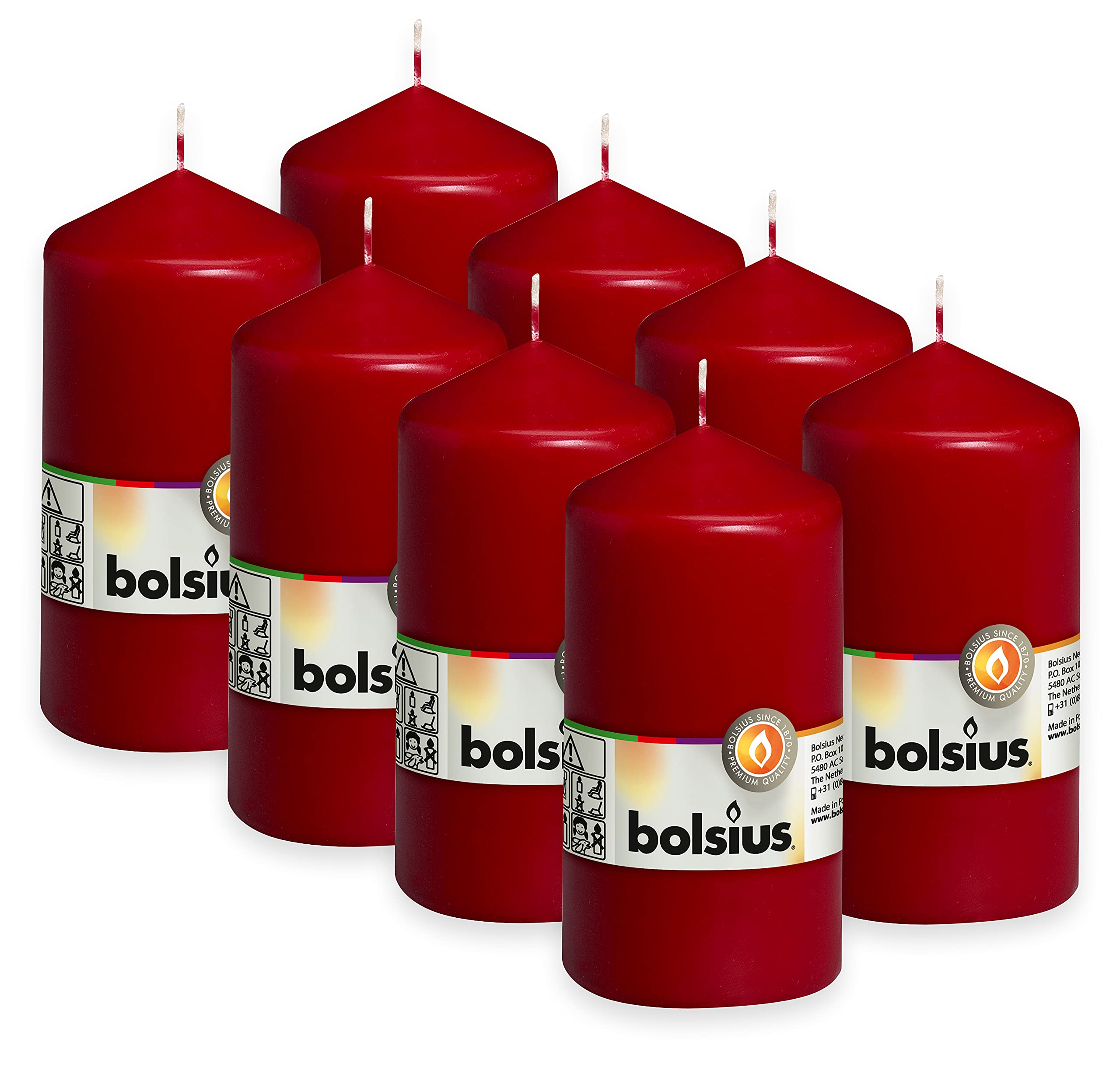 bolsius-bougies-piliers-ivoire-lot-8-20-cm-120h image 5