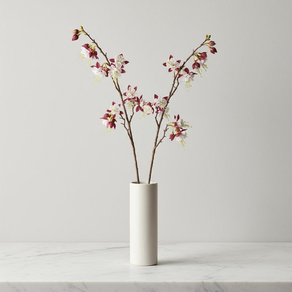 sia-noah-tige-de-fuchsia-artificielle-blanc-132-cm-grand-vase image 2