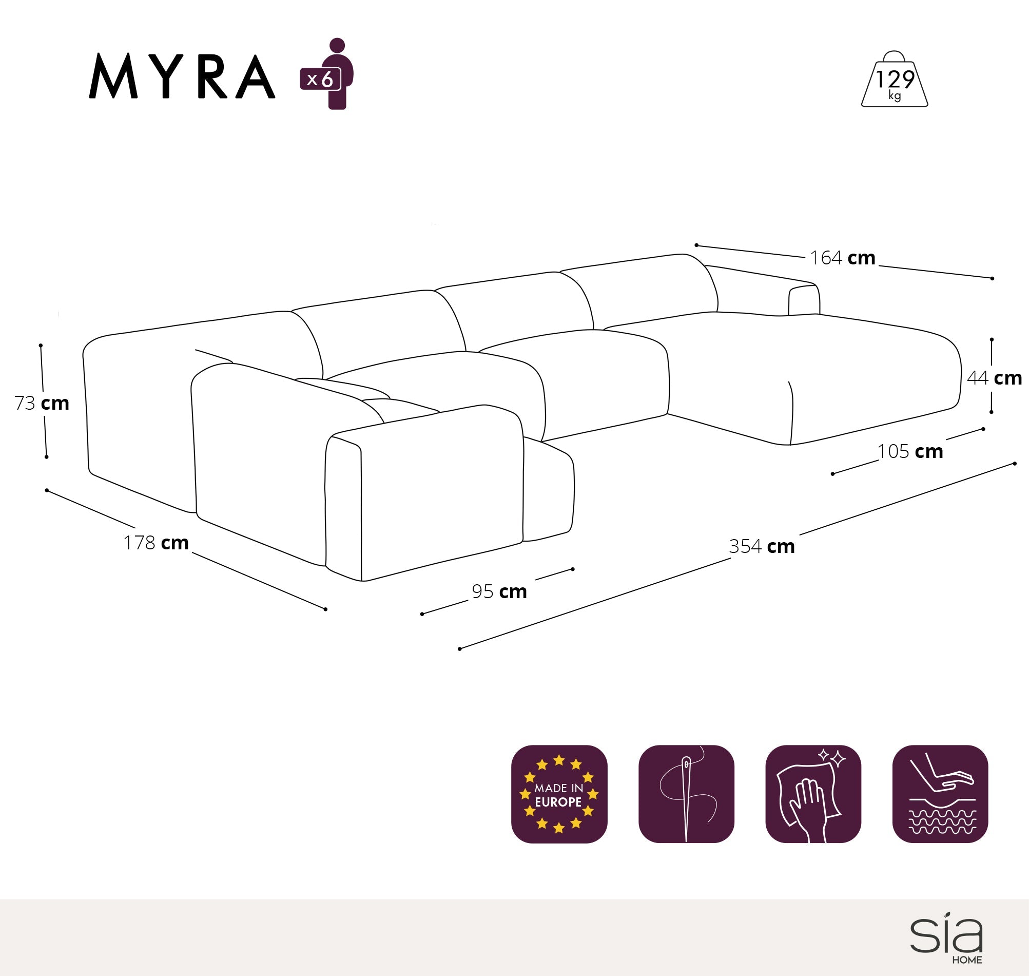 sia-deco-myra-canap-panoramique-droit-taupe-5-places image 5