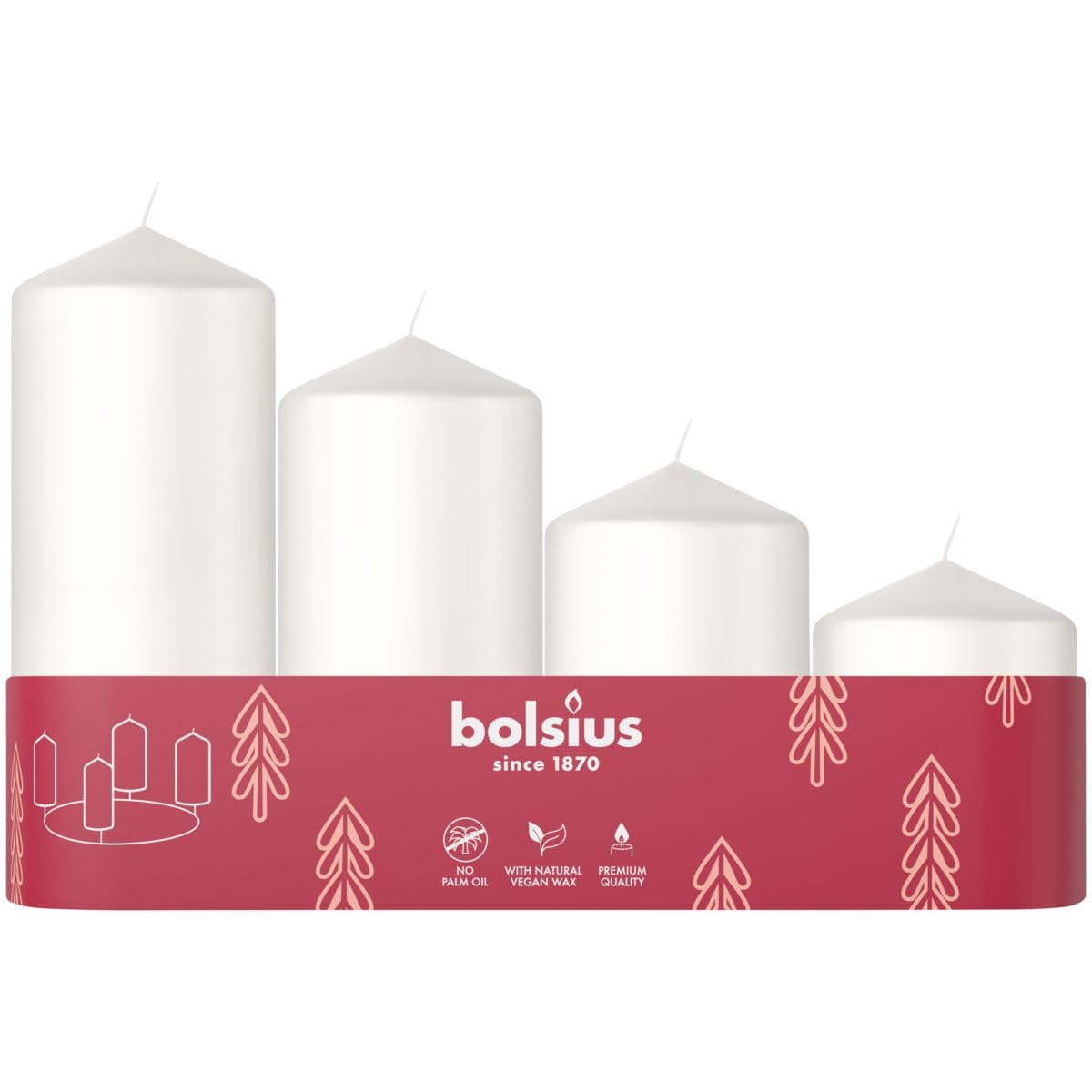 bolsius-bougies-piliers-lisses-lot-de-4-blanc-12-10-8-6-cm-sans-parfum image 1