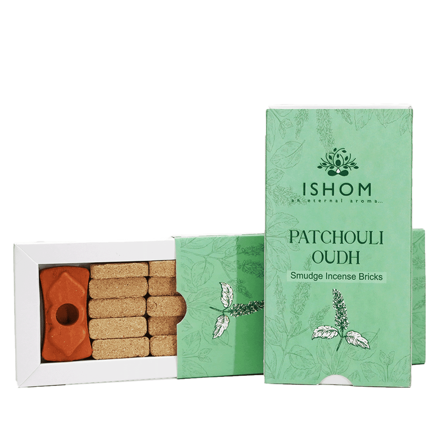 aromatika-ishom-smudge-patchouli-oudh-briques-encens-x15-bois image 3