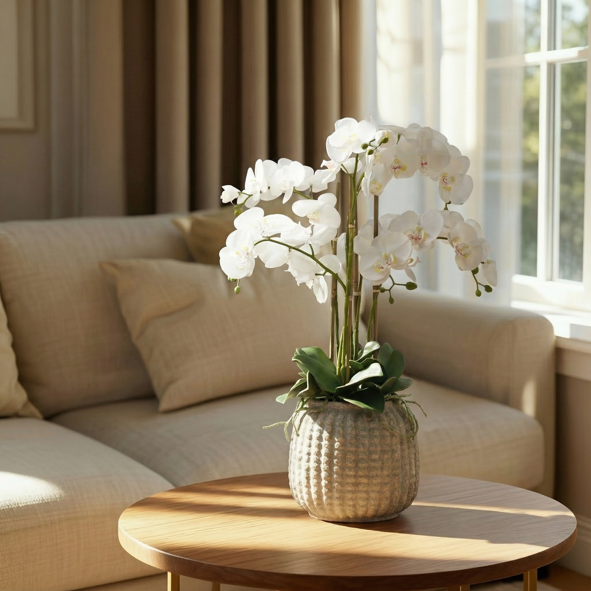 sia-deco-noah-orchid-e-75-cm-composition-artificielle-blanc image 2