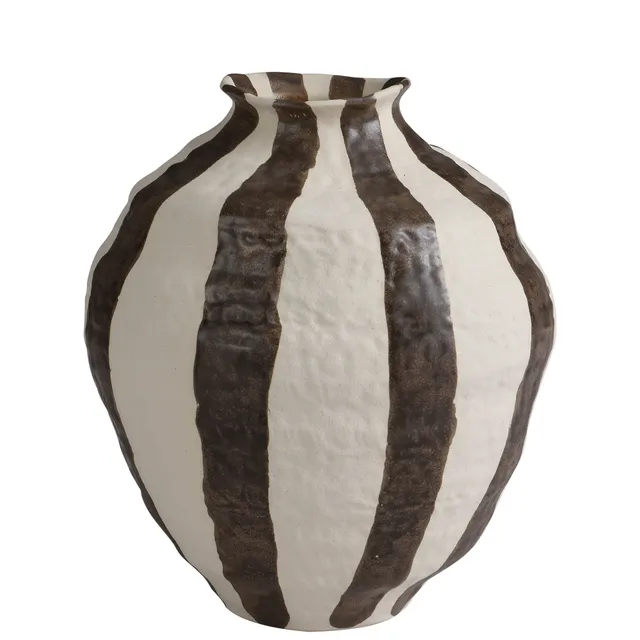 sia-antica-vase-rivage-marron-blanc-30-cm-fa-ence image 1