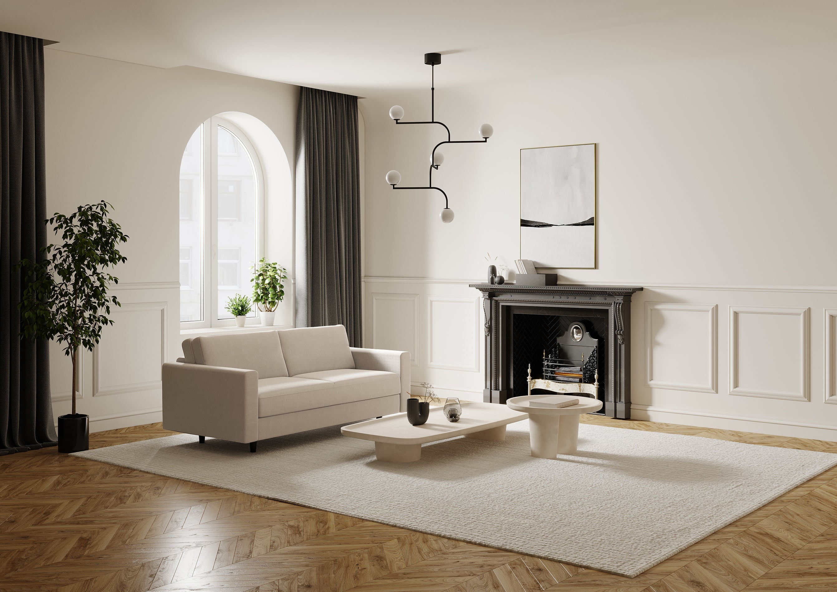 sia-deco-joan-hailie-jade-canap-convertible-beige-140-cm image 2