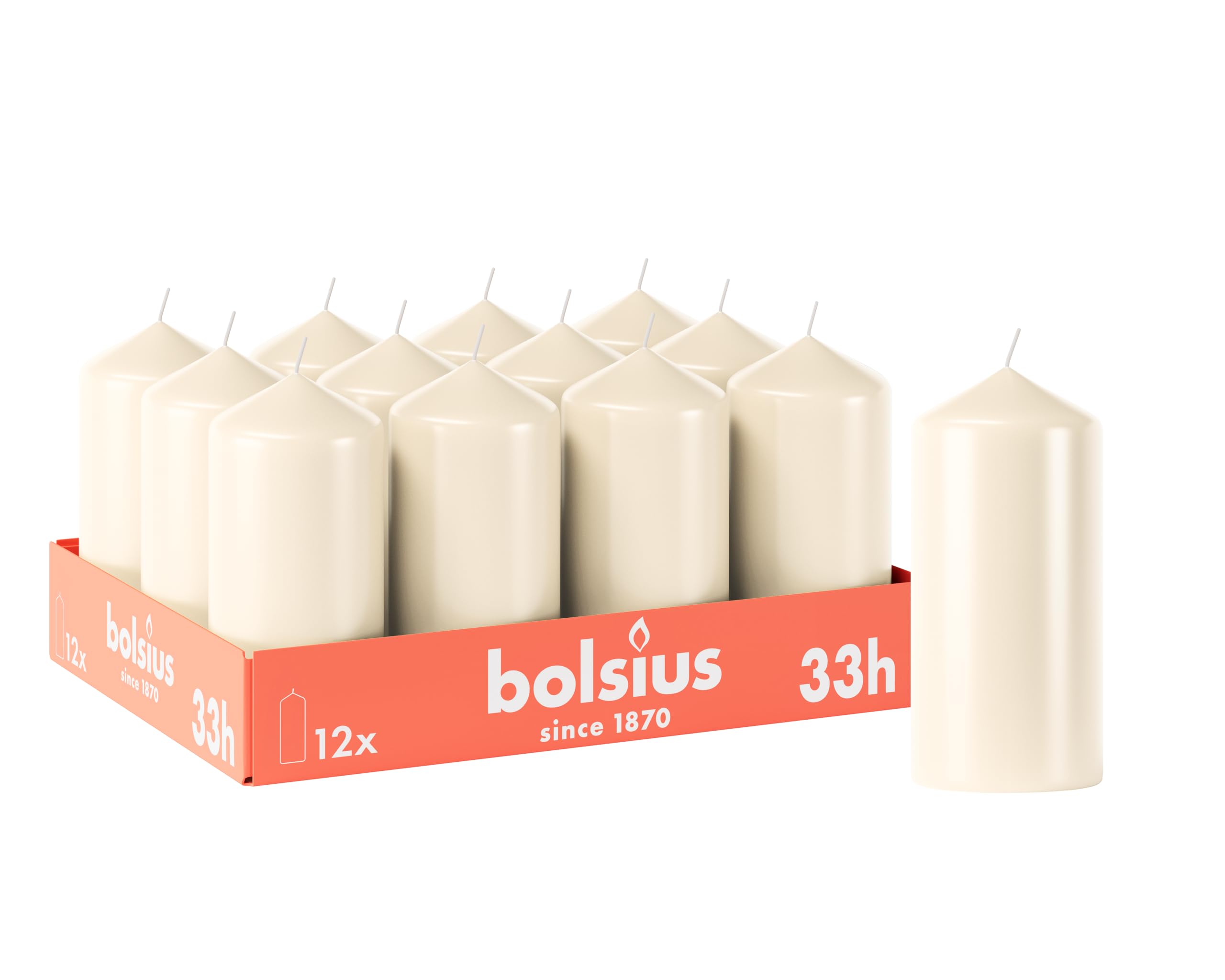 bolsius-bougies-piliers-beige-8x6-cm-lot-de-4-17h image 2