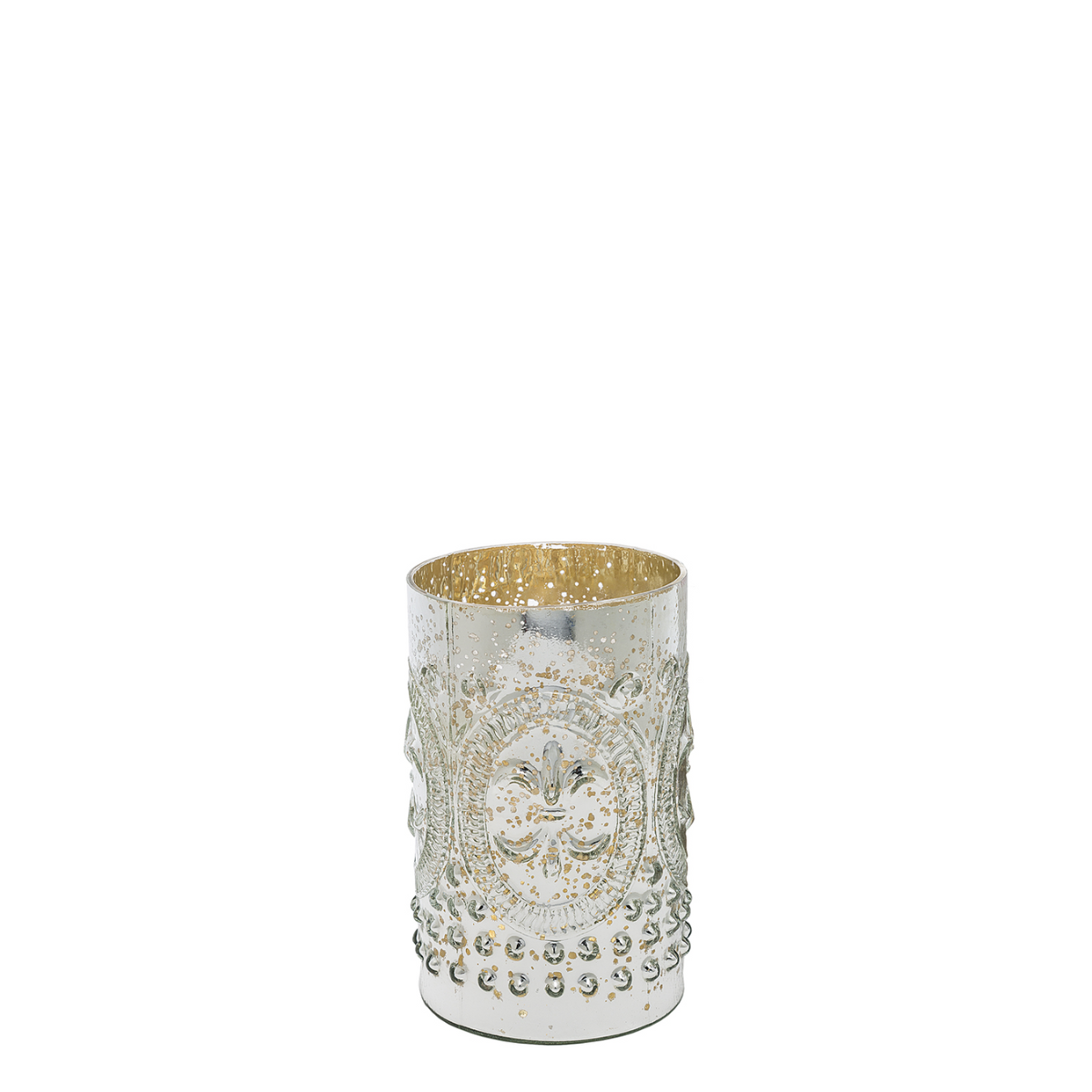 sia-nora-photophore-midas-argent-20-cm-verre-craquel image 1