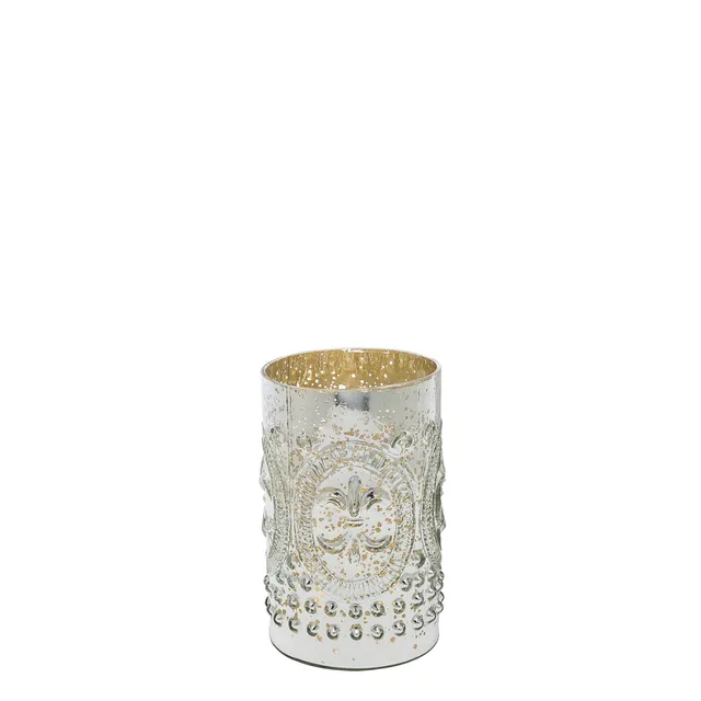 sia-nora-photophore-midas-argent-20-cm-verre-craquel image 1
