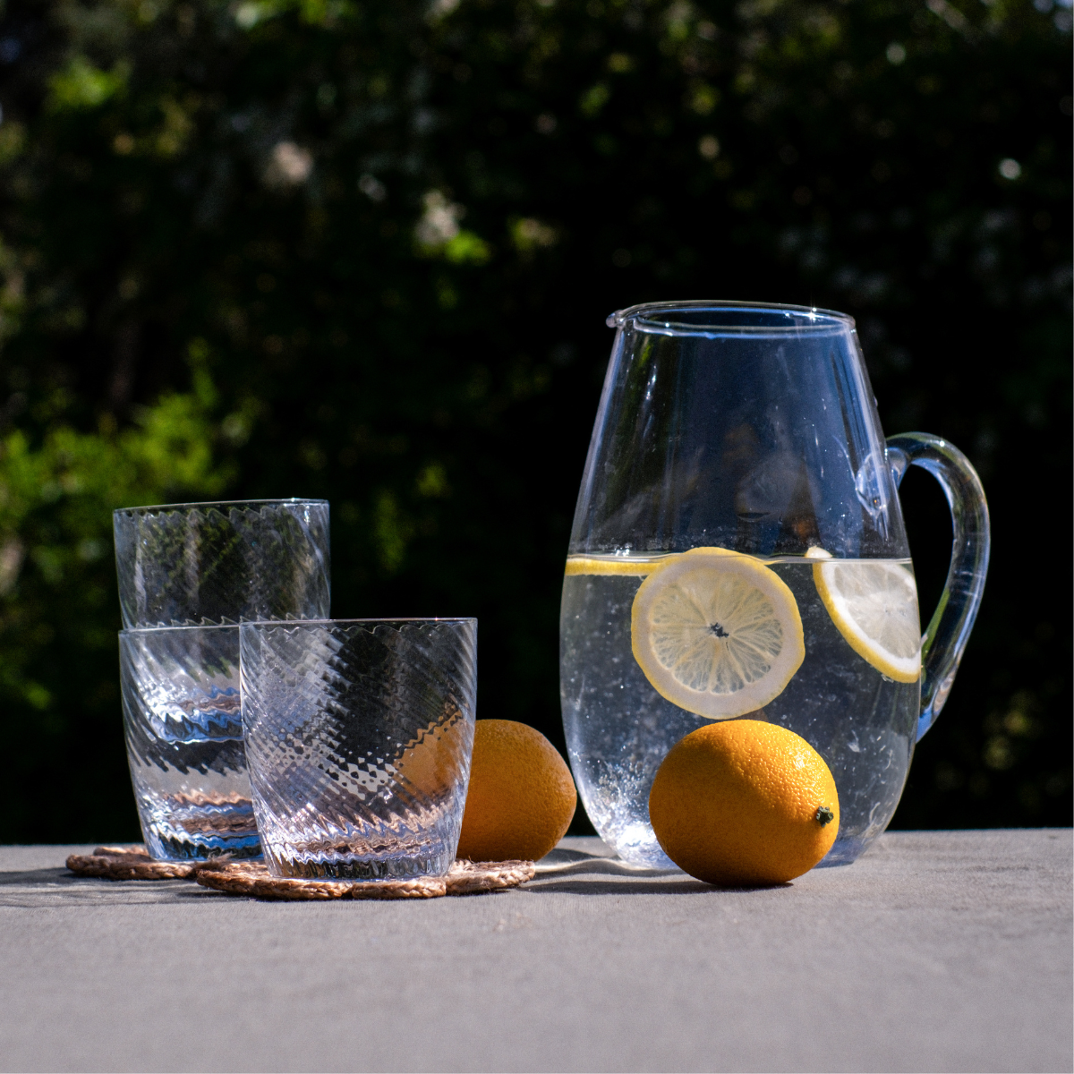 sia-deco-alba-carafe-verre-craquel-23cm-transparent image 3